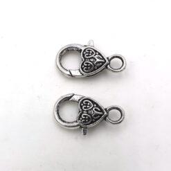 Metalen karabijnslot 27x15mm hartje