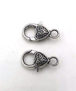 Metalen karabijnslot 27x15mm hartje