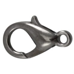 DQ metaal karabijnslot 15mm Zilver antraciet (nikkelvrij)