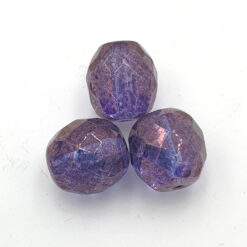 Vintage facet kralen met olieglans paars 10mm