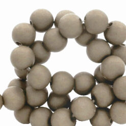 8mm acryl kralen matt Fossil grey