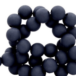 8mm acryl kralen matt Peacoat blue