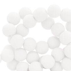 4mm acryl kralen matt White