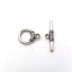 Metalen kapittel slotje Basic Quality 15mm Antiek zilver
