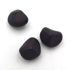 Glaskralen mat bruin 15mm