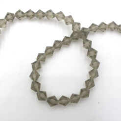 Facet kralen 6mm black diamond bicone