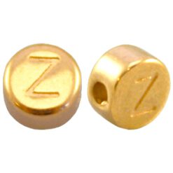 DQ metalen letterkraal Z Goud