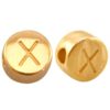 DQ metalen letterkraal X Goud