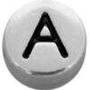 Letterkralen van acryl Silver
