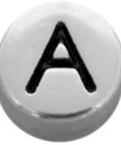 Letterkralen van acryl Silver