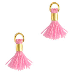 Kwastjes 0.7cm Gold-springtime pink