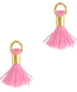 Kwastjes 0.7cm Gold-springtime pink