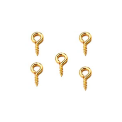 Schroefoogje 8x4 mm goud