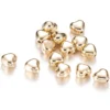 Metallook kralen hartje 6mm Goud
