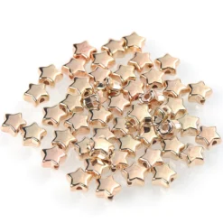 Metallook kralen ster goud 6mm