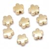 Metallook kralen bloem goud 6mm