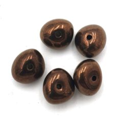 8mm glaskralen metalic bruin