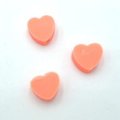 Polymeer kralen hartje 9mm neon oranje
