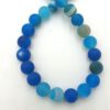 8mm natuursteen kralen rond blauwe agaat mat