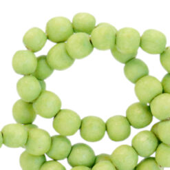 Houten kralen rond 6mm Lime green