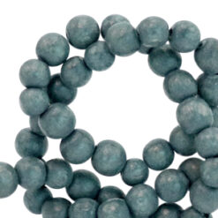 Houten kralen rond 6mm Slate grey
