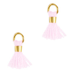 Kwastjes 0.7cm Gold-country pink