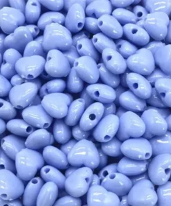 Acryl hartje mat licht blauw 8mm