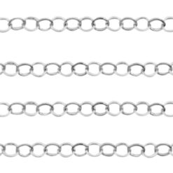 rvs jasseron ankerketting Zilver 4mm