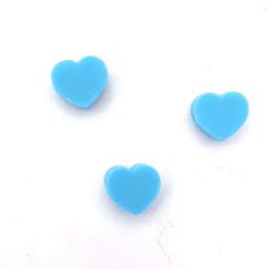 Polymeer kralen hartje 9mm blauw