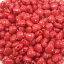 Acryl hartje mat rood 8mm