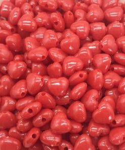 Acryl hartje mat rood 8mm