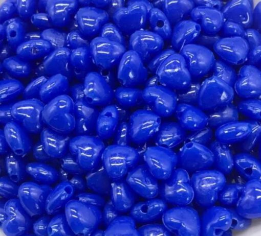 Acryl hartje kobalt blauw 8mm
