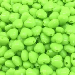 Acryl hartje mat groen lime 8mm