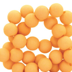 4mm acryl kralen matt Sorbet orange