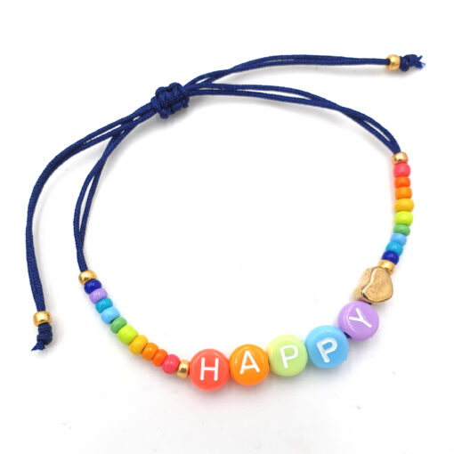 DIY armbandje Happy rainbow