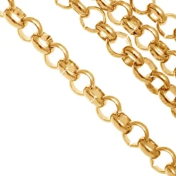Stainless Steel Jasseron Schakelketting (3 mm) Goud