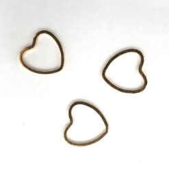Metalen hartje 10mm goud