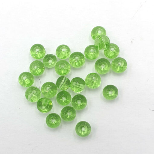 Glaskralen licht groen rondell 4mm