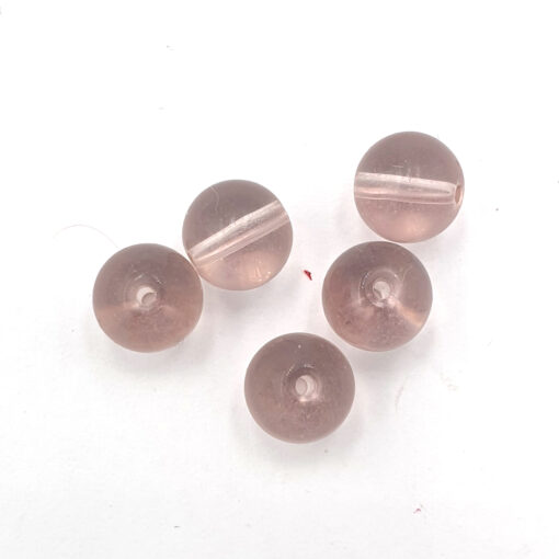 8mm glaskralen vintage pink