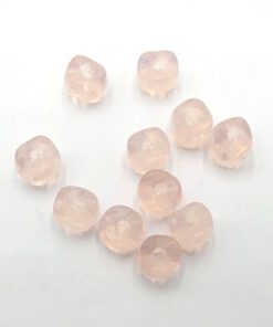 6mm glaskralen licht roze opaal