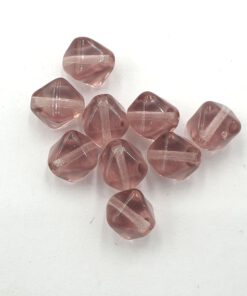 6mm glaskralen vintage roze