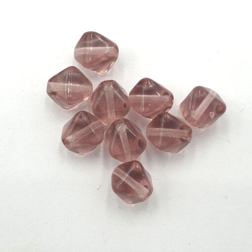 6mm glaskralen vintage roze