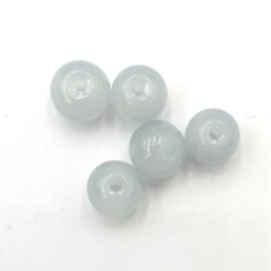 Glaskraal opaal licht grijs 8mm