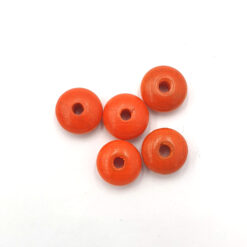 Houten kralen disc 10mm oranje