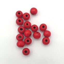 Houten kralen rood 6mm