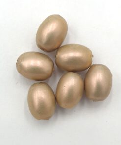 Acryl kralen Vintage roze goud pearl glans 6x8mm