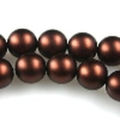 DQ Glasparels 12mm Donker bruin mat