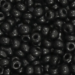Glaskralen Rocailles 6/0 (4mm) Black (5gr)
