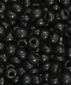 Glaskralen Rocailles 6/0 (4mm) Black (5gr)