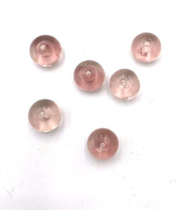 Glaskralen rondell 10x8mm Vintage pink